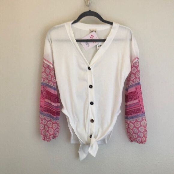 NWT baea Mixed Media BoHo Cardigan - S - Picture 4 of 10